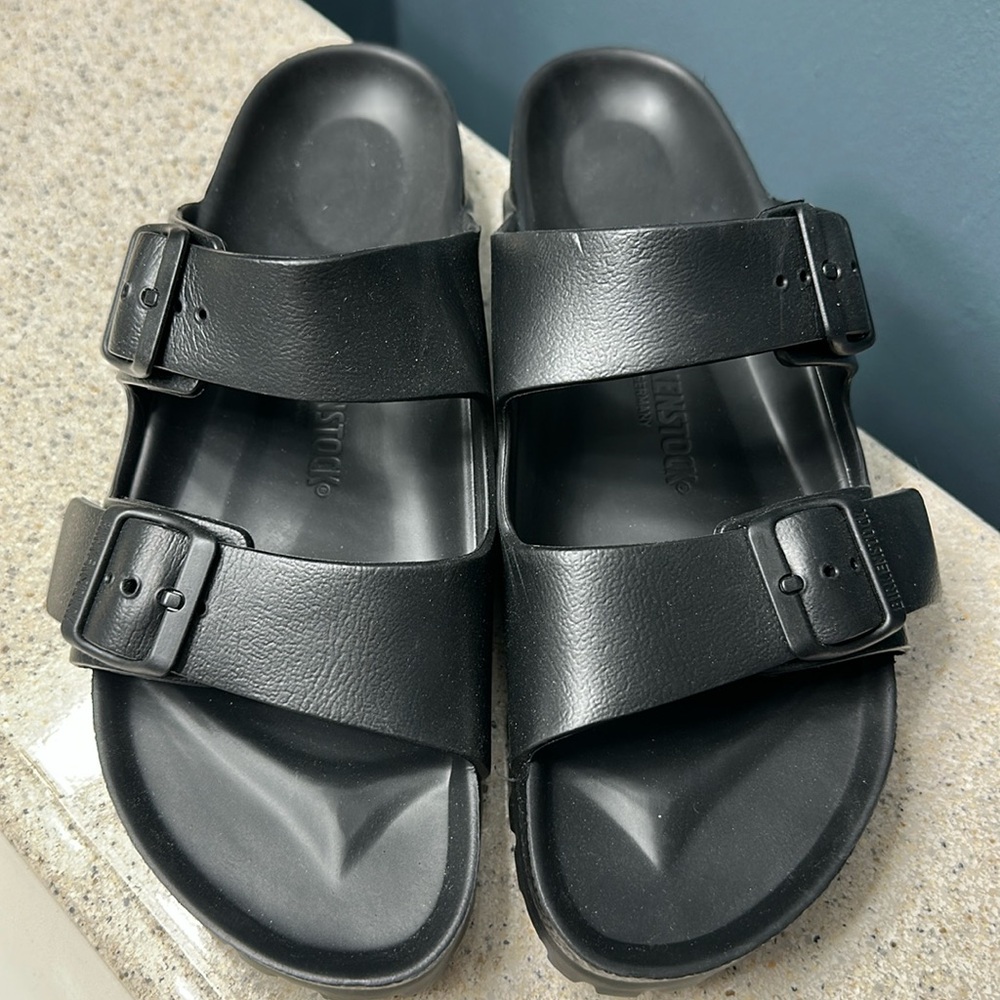 Birkenstock Arizona Essentials Eva Slides Black Size 41 (9.5 womens)